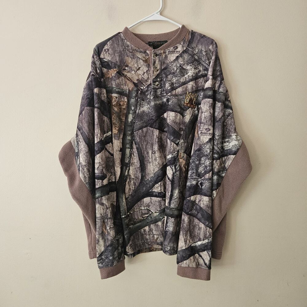 Vintage Realtree Camo T Shirt XXL Mad Dog Gear Long Sleeve Tee Hunting XXLarge